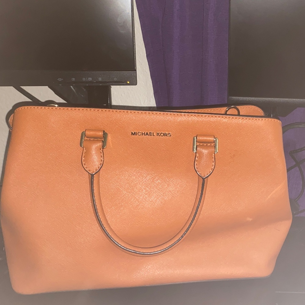 Michael Kors Burnt Orange Leather Satchel